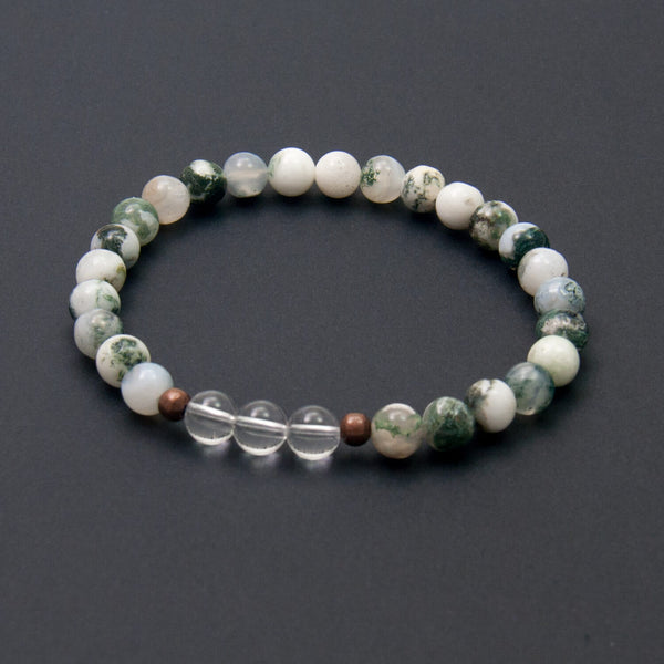 Healings4u Combo Set Tree Agate Mala + One Bracelet with MDF Wooden Box  Bead Size - 8mm Crystal Reiki Healing Natural Stone : Amazon.in: Home &  Kitchen